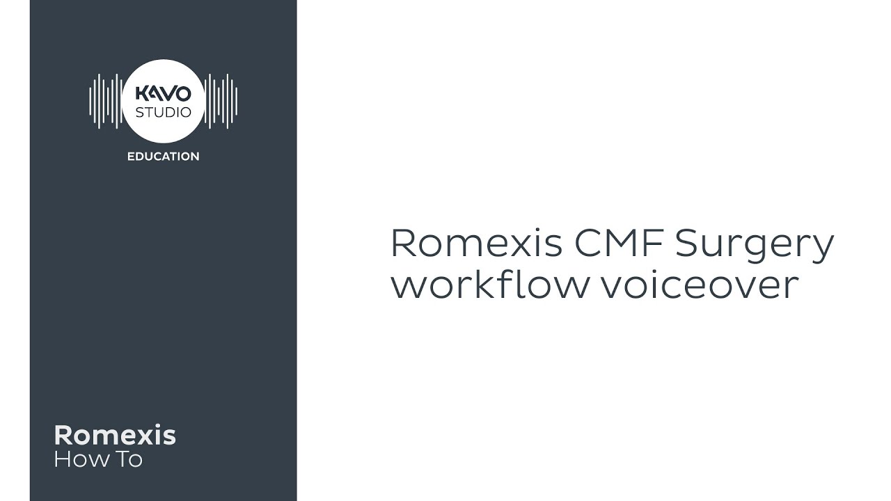 Romexis How To: Romexis CMF Surgery workflow voiceover