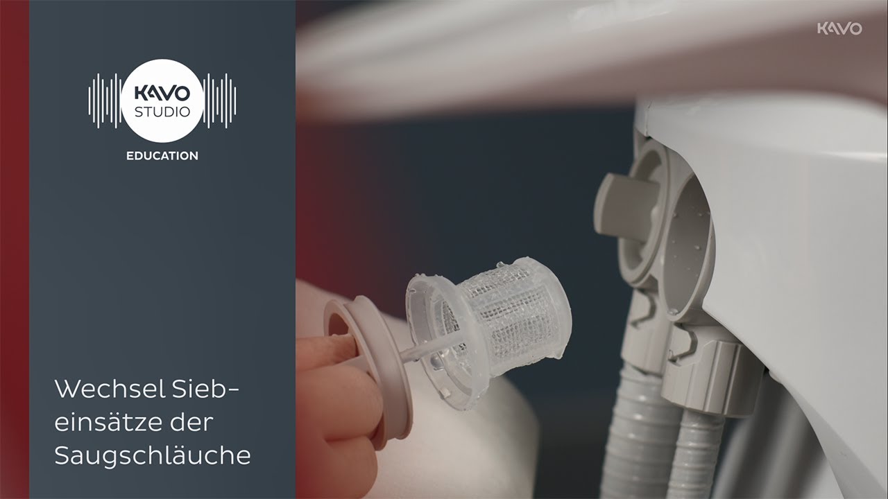 Wechsel der Siebeinsätze der Saugschläuche einer KaVo Behandlungseinheit
