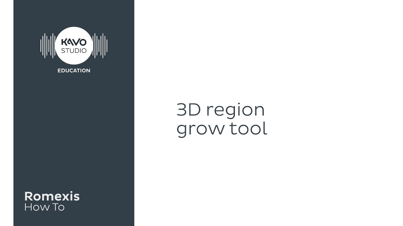 Romexis How To: 3D region grow tool