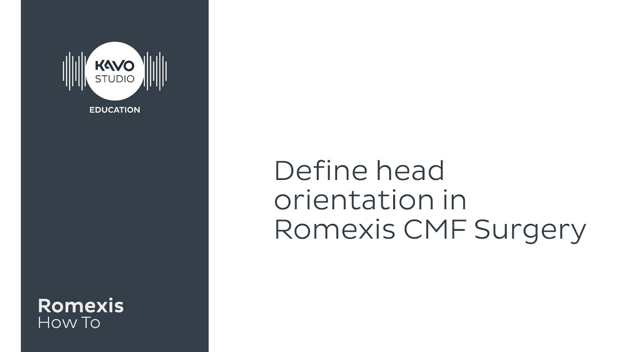 Romexis How To: Define head orientation in Romexis CMF Surgery