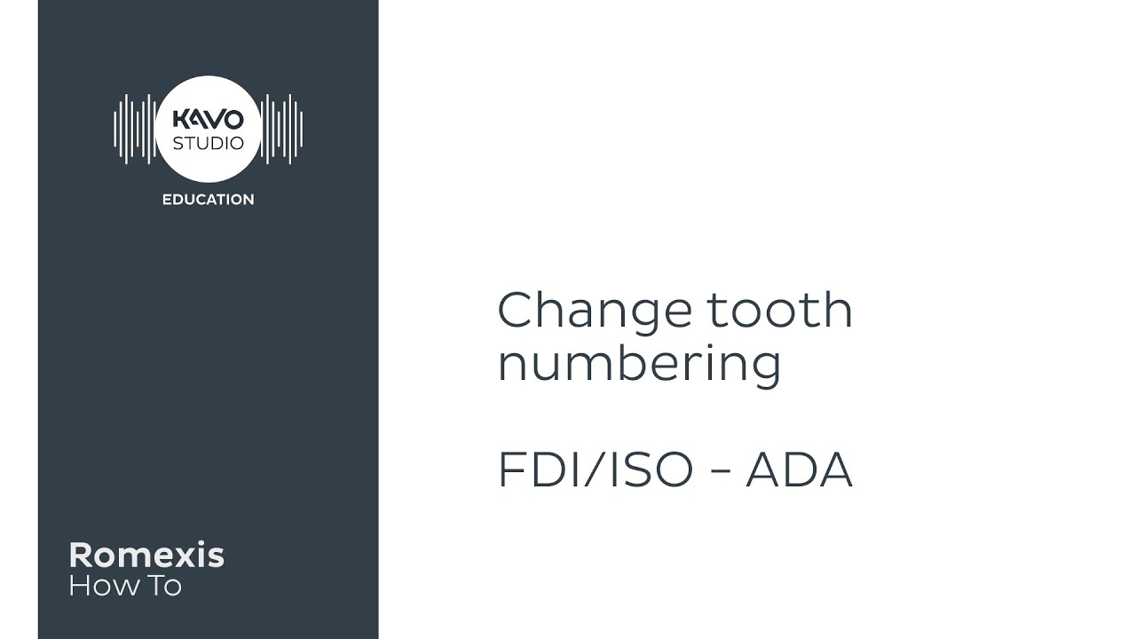 Romexis How To: Change tooth numbering system