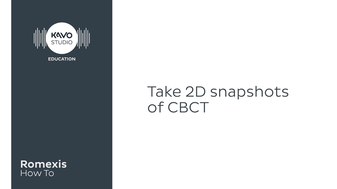 Romexis How To: Take 2D snapshots of CBCT