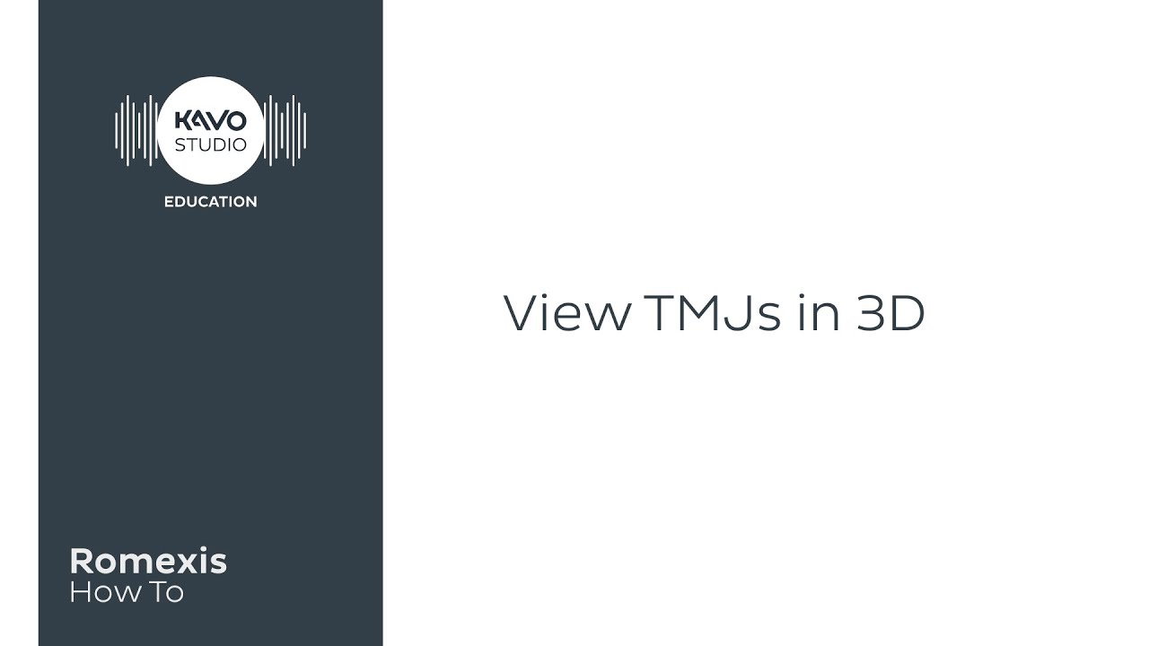 Romexis How To: View TMJ in CBCT