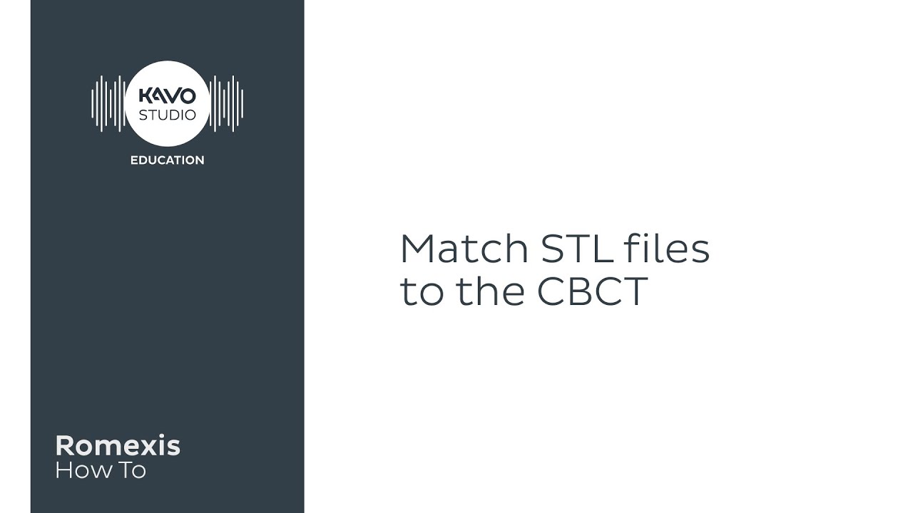 Romexis How To: Match STL files to a CBCT