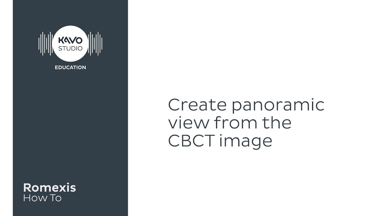Romexis How To: Create panoramic view from CBCT