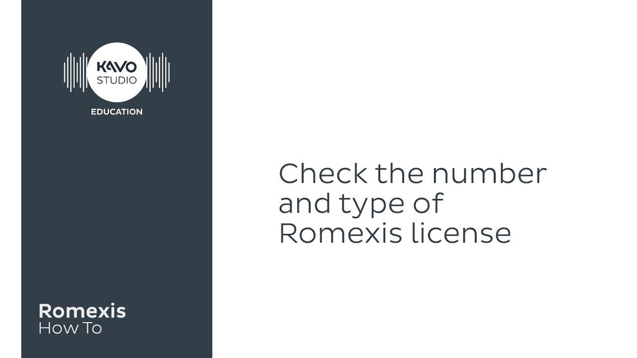 Romexis How To: Check romexis license