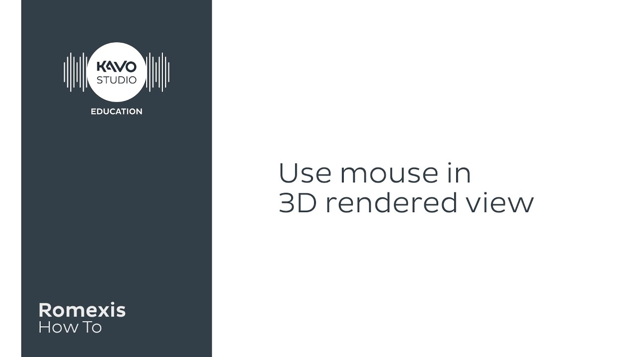 Romexis How To: Use mouse in 3D rendered view