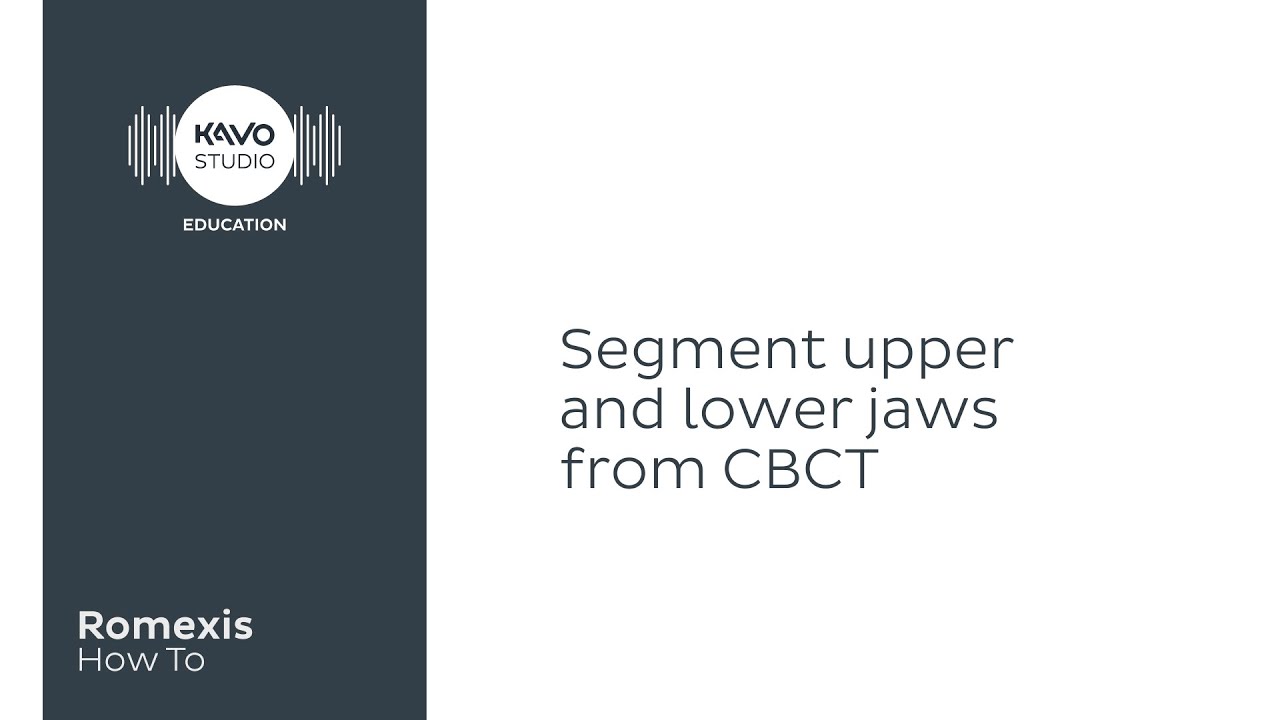Romexis How To: Segment upper and lower jaws from CBCT