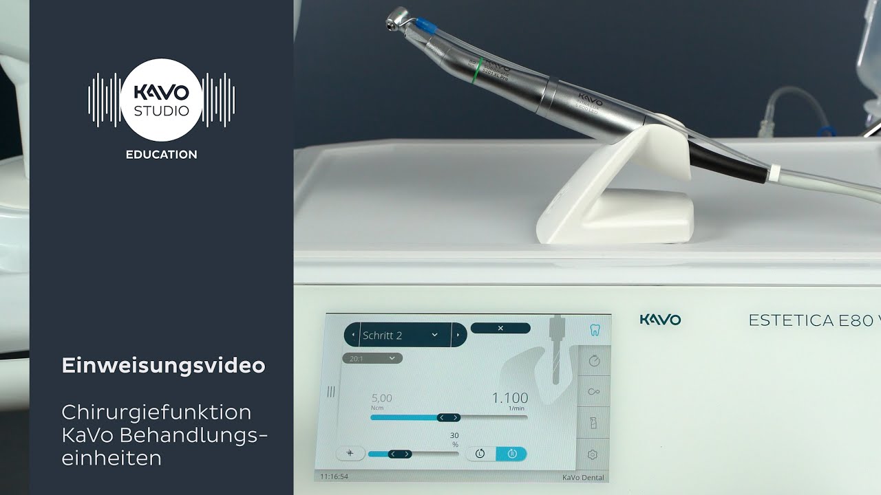 Chirurgie Funktion an der KaVo Behandlungseinheit mit Touch Display