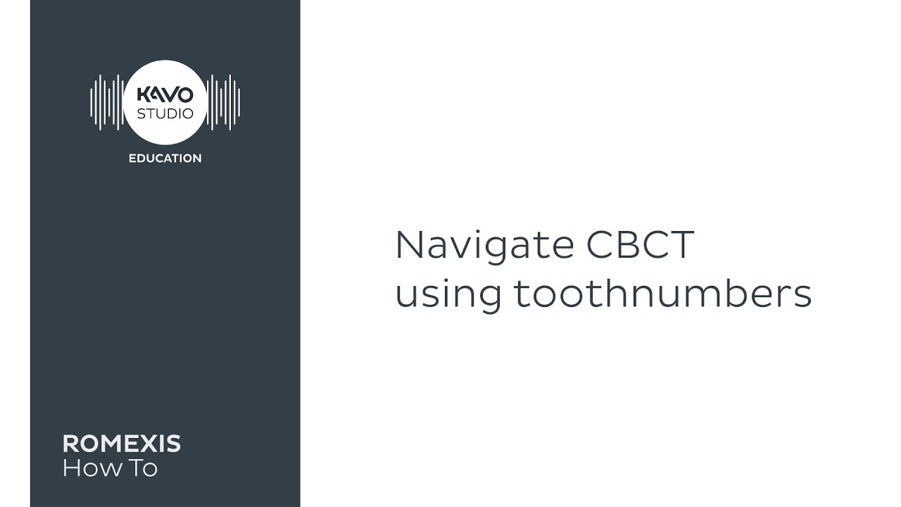 Romexis How To: Navigate CBCT using toothnumbers